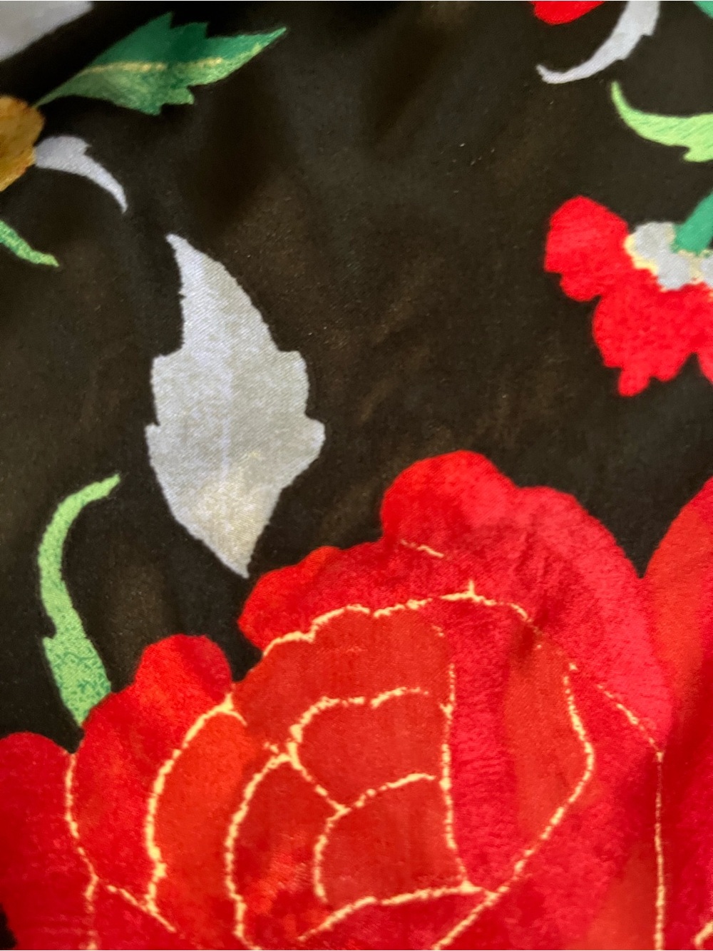 Natori Womens Satin Lounge Pajamas Set Red Floral Medium - Picture 6 of 7